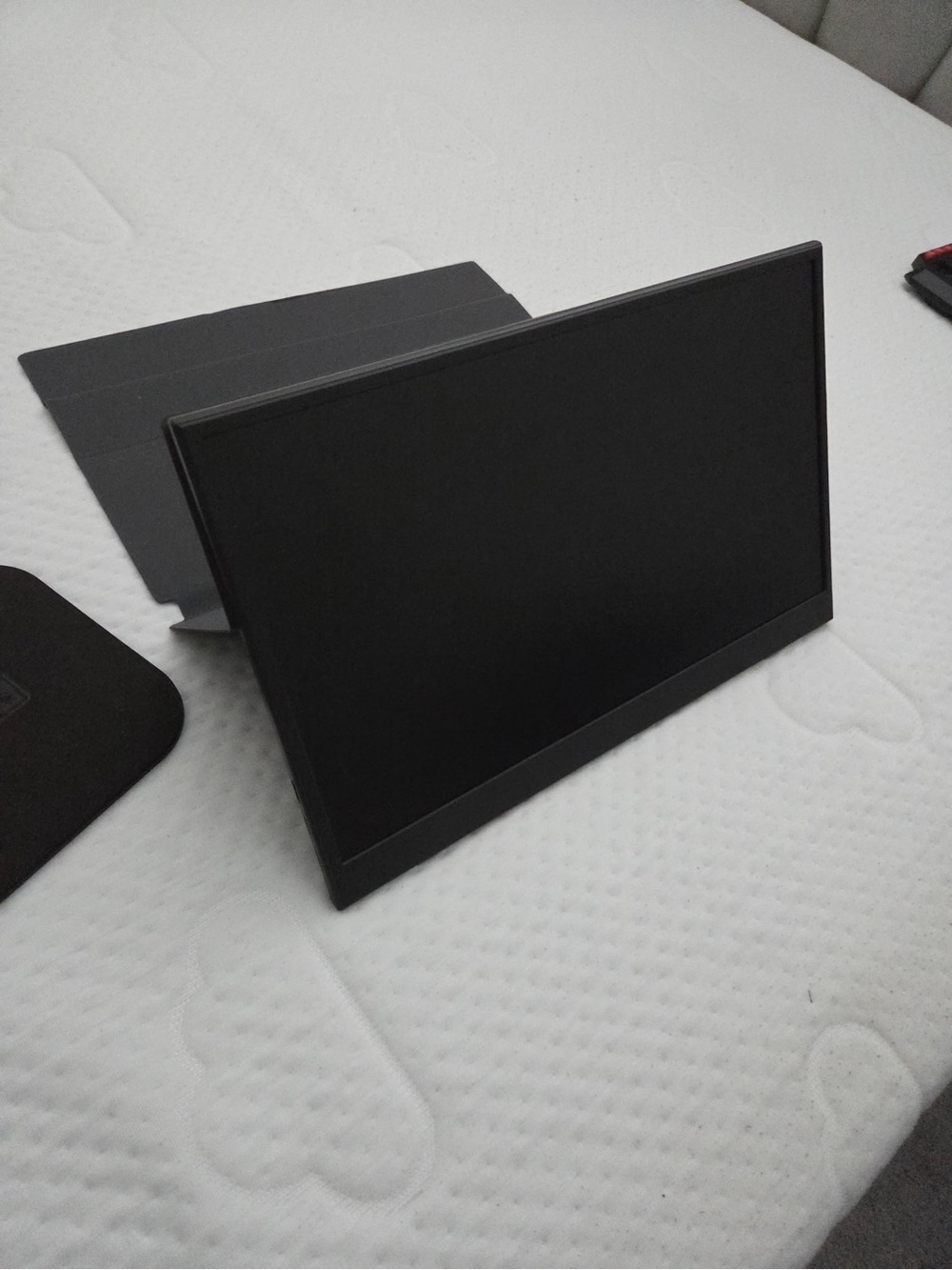 Portable Black Monitor with Foldable Stand